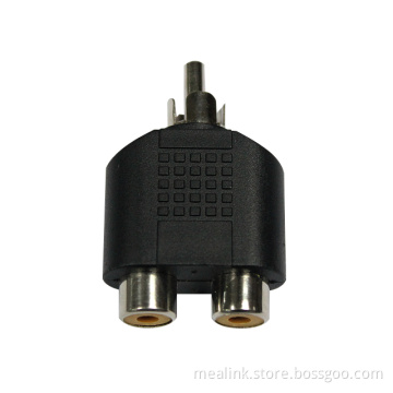 3.5mm Port 1RCA to 2 RCA Adapter Female to Male F to M RCA Connector